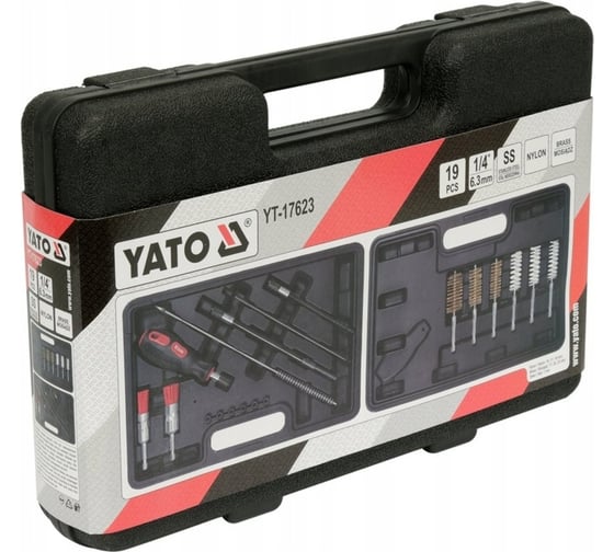 Набор для очистки седла форсунок YATO 19 предметов (пластиковый кейс) YT-17623