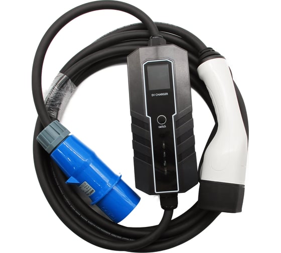 Зарядное устройство для электромобиля Вымпел type2-32а-oled (iec 62196-2, 32а, oled, 5м, cce вилка 220v) 2206