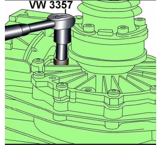 Спецключ для сливной пробки КПП VAG 3357 Car-Tool CT-A2070
