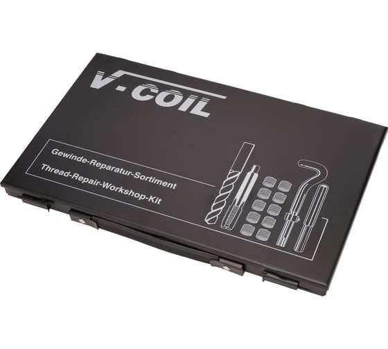 Набор для восстановления резьбы VOLKEL VC87 М5-М12 130 предметов V-Coil Machine V04087