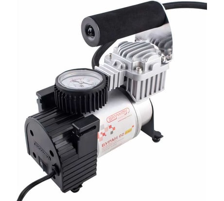 Металлический компрессор 45л/мин в прикуриватель Hi-tech Сумка, 7атм SKYWAY БУРАН-02 S02001004