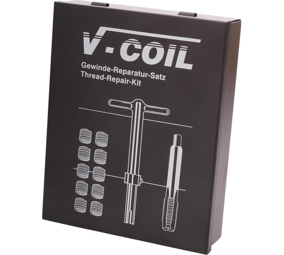 Набор для восстановления резьбы VOLKEL М24 шаг 3.0мм 7 предметов V-Coil V04043