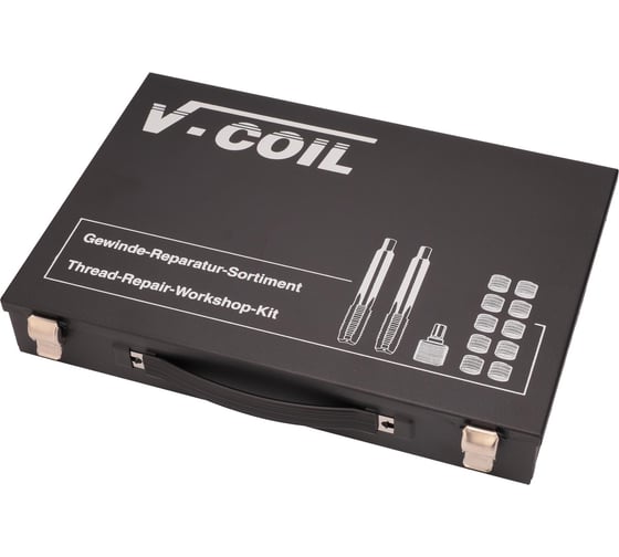 Набор для восстановления резьбы VOLKEL М27 шаг 1.5мм 12 предметов V-Coil V04052