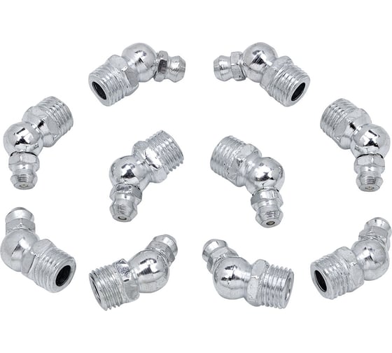 Пресс-масленка Forsage 10 мм, угловая 45 град., комплект 10 шт. F-GN-01-45-10MM(57020)