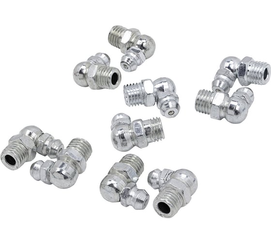 Пресс-масленка Forsage 10 мм, угловая 90 град., комплект 10 шт. F-GN-01-90-10MM(57023)