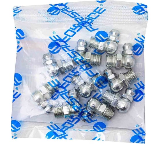 Пресс-масленка Forsage 8 мм, угловая 90 град., комплект 10 шт. F-GN-01-90-8MM(57022)