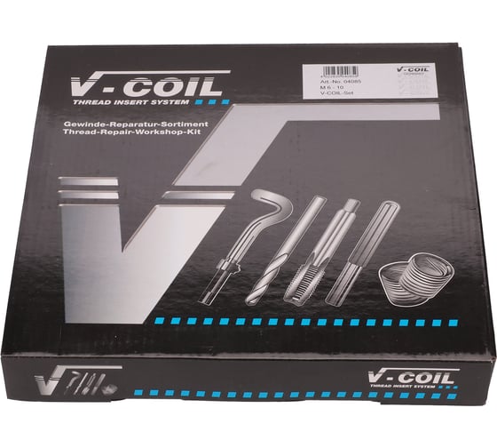 Набор для восстановления резьбы VOLKEL VC85 М6-М10 87 предметов V-Coil V04085