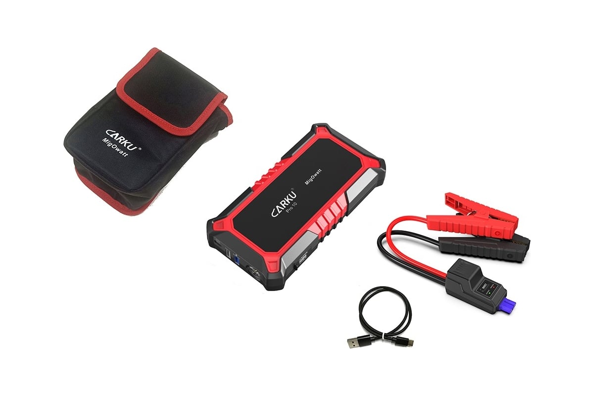 Портативное пуско-зарядное устройство CARKU 13000 mAh jump starter Pro-10 -  выгодная цена, отзывы, характеристики, 1 видео, фото - купить в Москве и РФ