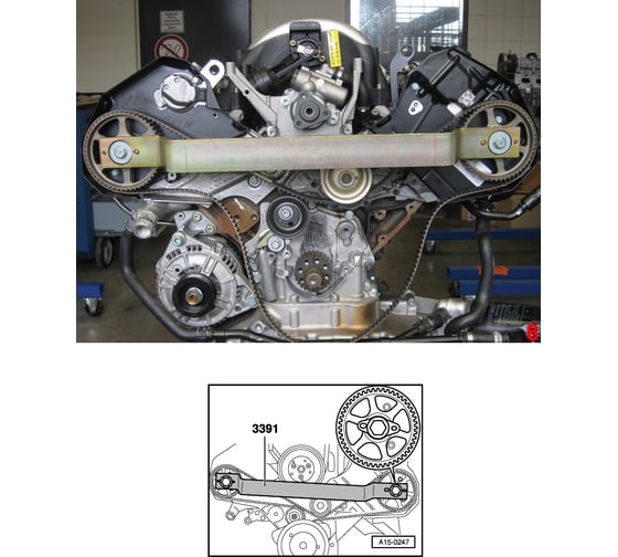 Планка фиксатор распредвалов VAG 3391 V6 2.4, 2.8, 2.7 Biturbo AIST 67230206 00-00012884