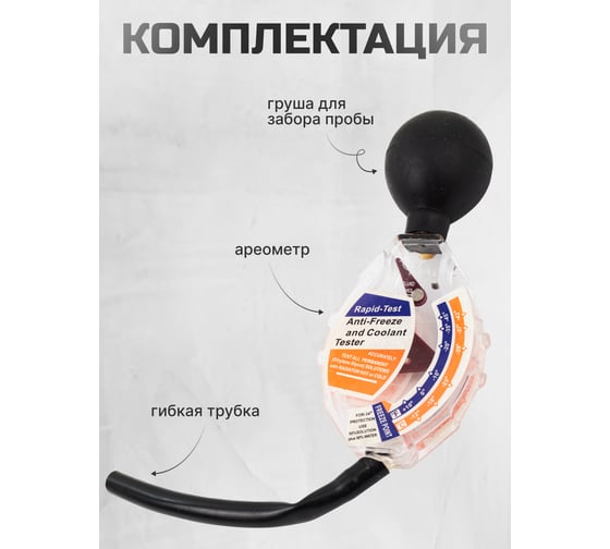 Ареометр для антифриза со шкалой Rockforce RF-9G4001(26928)