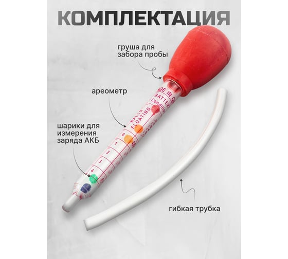 Ареометр для электролита (мини) Rockforce RF-9G4005M(26933)