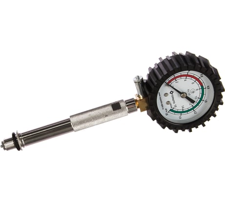 Компрессометр TOPAUTO резьбовой бенз. двиг. манометр в резиновом чехле 11211