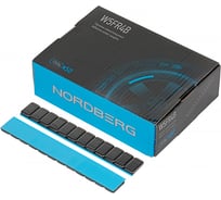 Самоклеящиеся грузики NORDBERG 12x5 г, Fe, закругленные, L=14 см, черные, 50 лент W5FR4B