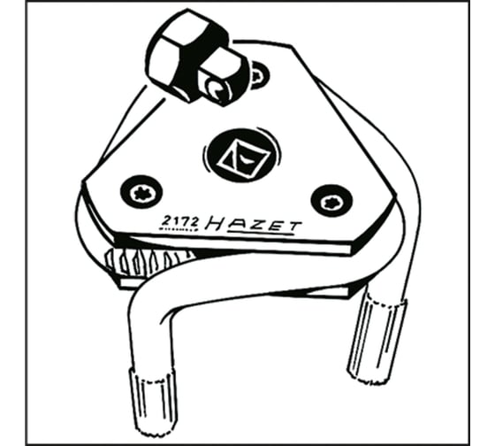 Трехлапый съемник масляного фильтра HAZET 65-115мм, 3/8" 2172