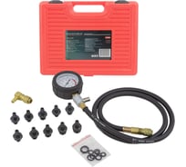 Тестер давления масла в комплекте с резьбовыми адаптерами ROCKFORCE RF-912G1(15674)