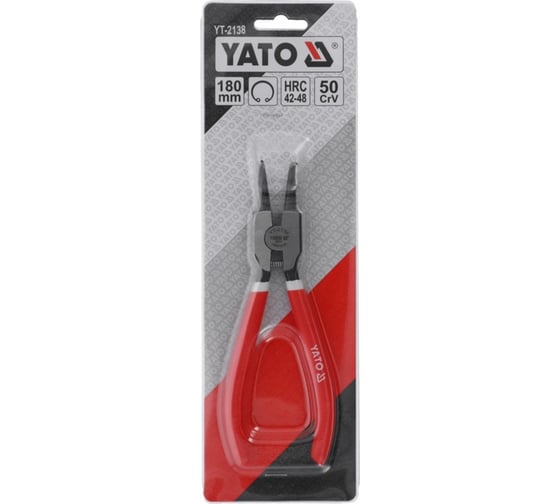 Съёмник стопорных колец, загнутый разжим YATO 180мм YT-2138