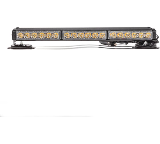 Маяк-стробоскоп АВТОЭЛЕКТРИКА ae36w-3eps-2s-m 36вт, 12/24в, 2-стор., 3+3 блока epistar, 18 реж., провод 3м, магнит 09.02329