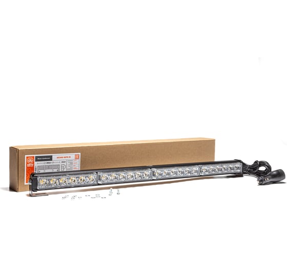 Маяк-стробоскоп АВТОЭЛЕКТРИКА ae24w-4eps-1s 24вт, 12/24в, 1-стор., 4 блока epistar, 18 реж., провод 3м, кронштейн 09.02425