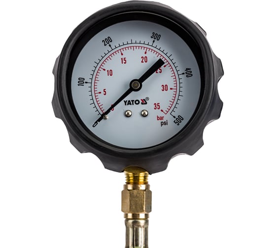 Тестер давления масла YATO 0-500 PSI/0-35 бар набор 12 предметов пластиковый кейс YT-73030