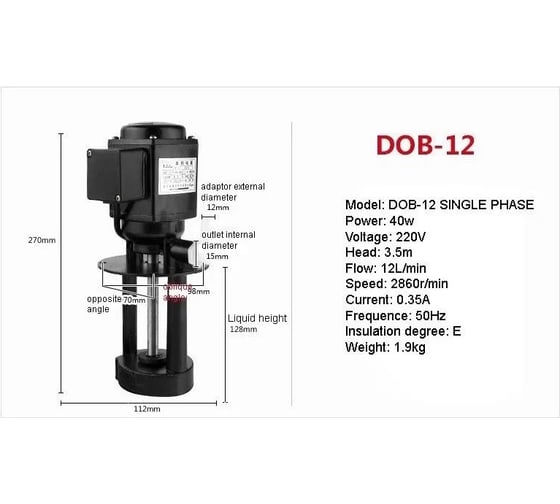 Насос для подачи СОЖ Tekna Line DOB-12 nasos_dob-12