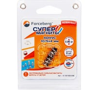 Неодимовый магнит конус 10/5х4 мм, 6шт Forceberg 9-1301000-006