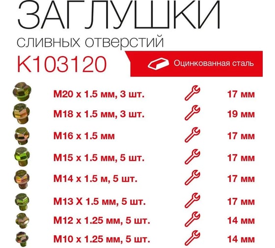 Заглушка сливная Trommelberg, набор, K103120