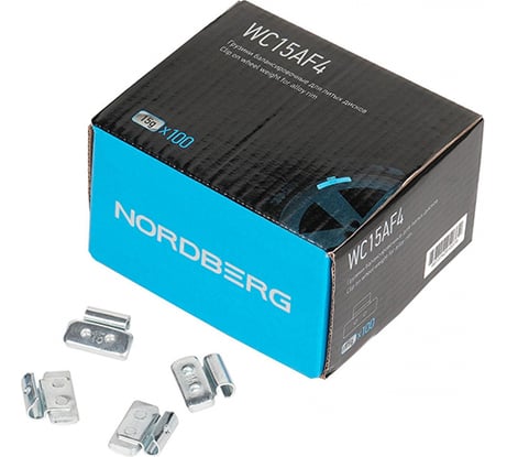 Балансировочные грузики NORDBERG для литых дисков Fe 15 г, 100 шт WC15AF4