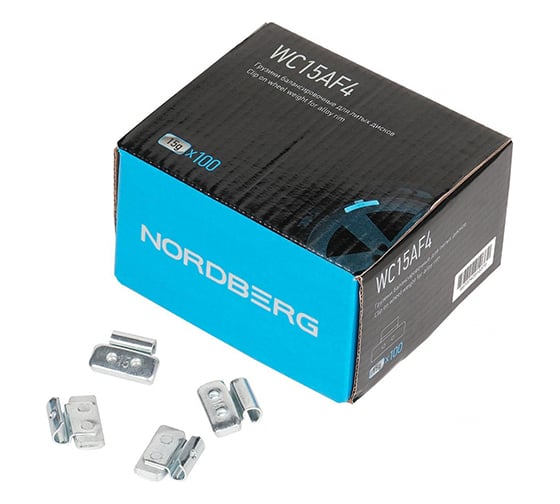 Балансировочные грузики NORDBERG для литых дисков Fe 15 г, 100 шт WC15AF4 1