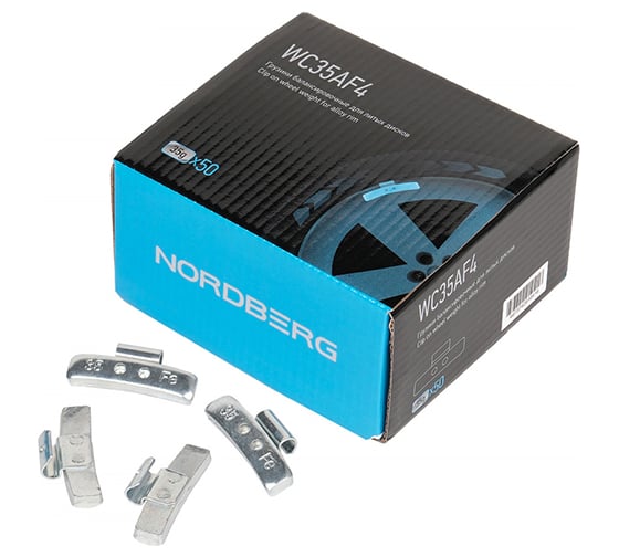 Балансировочные грузики NORDBERG для литых дисков Fe 35 г, 50 шт WC35AF4 1