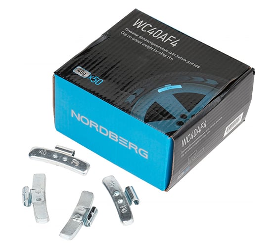 Балансировочные грузики для литых дисков NORDBERG Fe 40 г, 50 шт WC40AF4 1