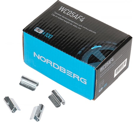 Балансировочные грузики для литых дисков NORDBERG Fe 5 г, 100 шт WC05AF4