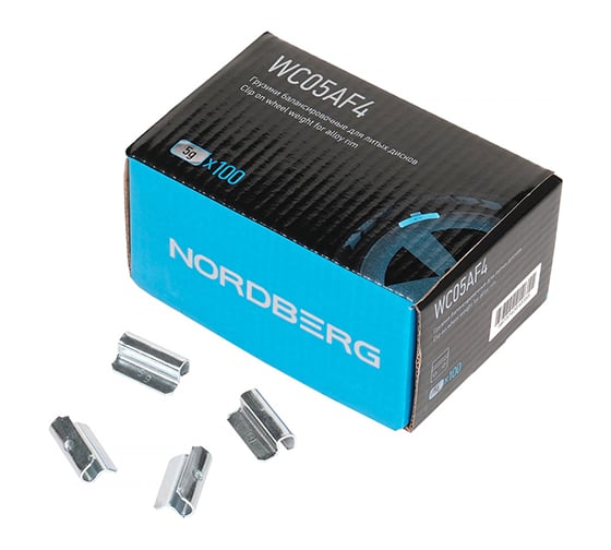 Балансировочные грузики для литых дисков NORDBERG Fe 5 г, 100 шт WC05AF4 1