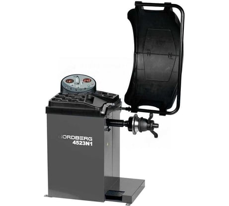 Балансировочный станок NORDBERG с автоматическим вводом 2х параметров, лазером и автостопом, серый 4523N1(G)