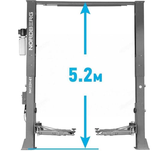 Подъемник NORDBERG LONG 380 V, 2х стоечный, 6 т, с верхней синхронизацией, серый N4122H1E-6G_380 1