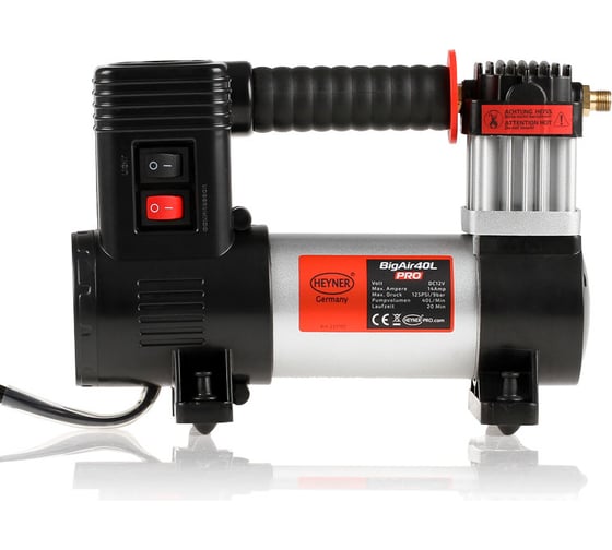 Компрессор с лампой Heyner 9 бар, сумка 12V 190W 237 100