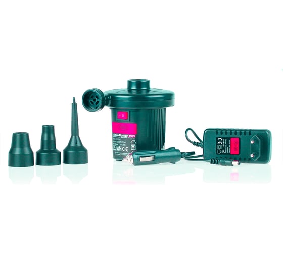 Компрессор для мячей и матрасов Heyner 3 насадки, откачка 12V 230V 75W 211 200
