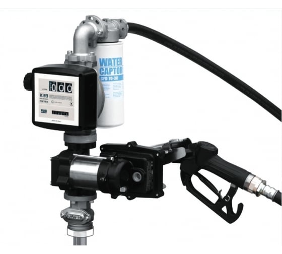 Бочковой комплект PIUSI Drum EX50 12V K33 ATEX для бензина: электрический насос, фильтр, механический счетчик, 50 л F0037502A 1