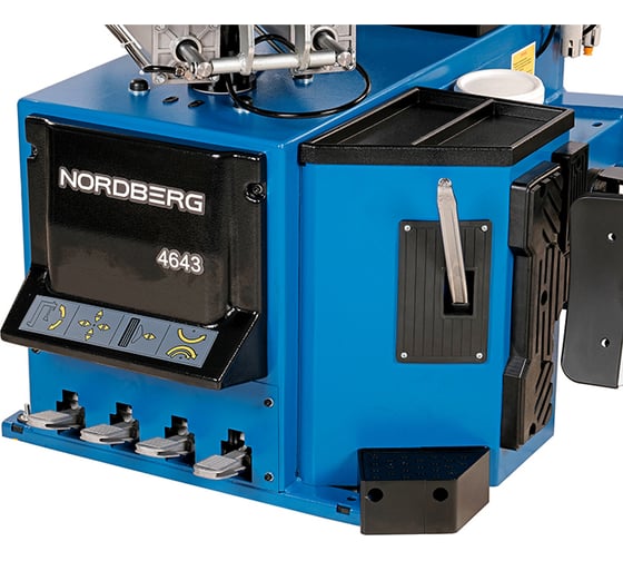 Станок шиномонтажный NORDBERG 380V автомат, 2х скор, стол с накладками, синий 4643(B)