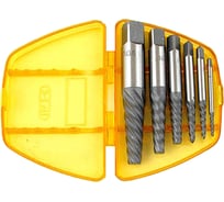 Набор экстракторов для выворачивания сорванных винтов CNIC из 6-ти штук М3-М6 - М18-М24 9ХС 53876