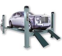 Четырехстоечный подъемник KraftWell г/п 5500 кг, платформы для сход-развала, серый KRW5.5WA