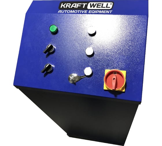 Ножничный короткий подъемник KraftWell г/п 3000 кг, напольный, синий, напряжение 220 В KRW3FS_blue