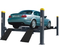 Четырехстоечный подъемник KraftWell г/п 4000 кг, платформы для сход-развала, пневмостопоры KRW8WA