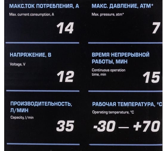 Компрессор поршневой автомобильный Forsage F-582 14A 12V F-582(30184)
