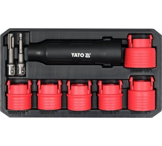 Набор для чистки винтов и штифтов YATO 9 предметов, пластиковый кейс YT-25385