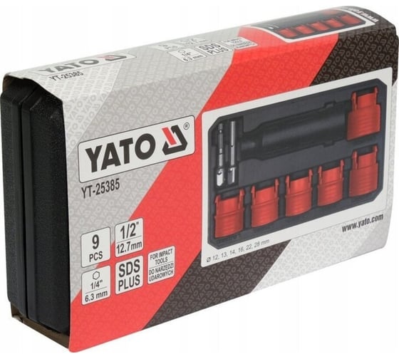 Набор для чистки винтов и штифтов YATO 9 предметов, пластиковый кейс YT-25385