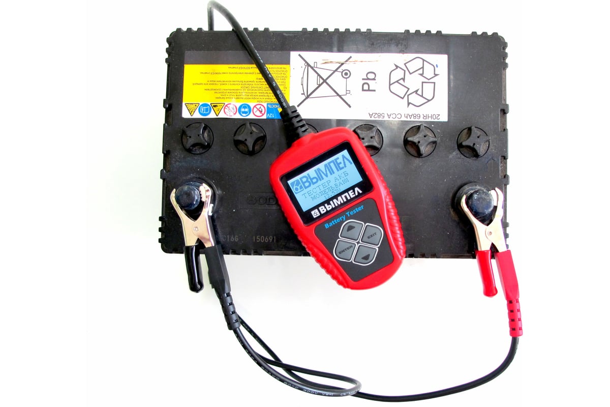 Тестер АКБ Вымпел ВА101 (для авто, 12в АКБ, русский язык)