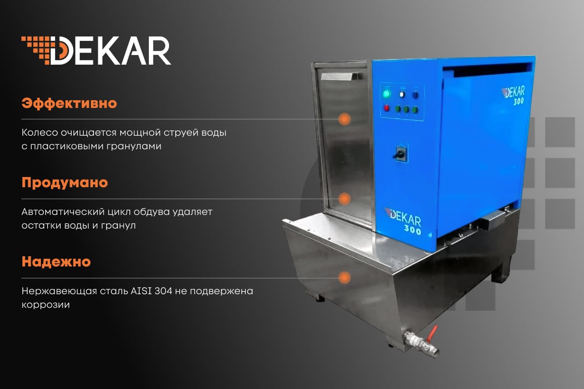 Автоматическая мойка колес гранулами DEKAR 300 - выгодная цена, отзывы ...