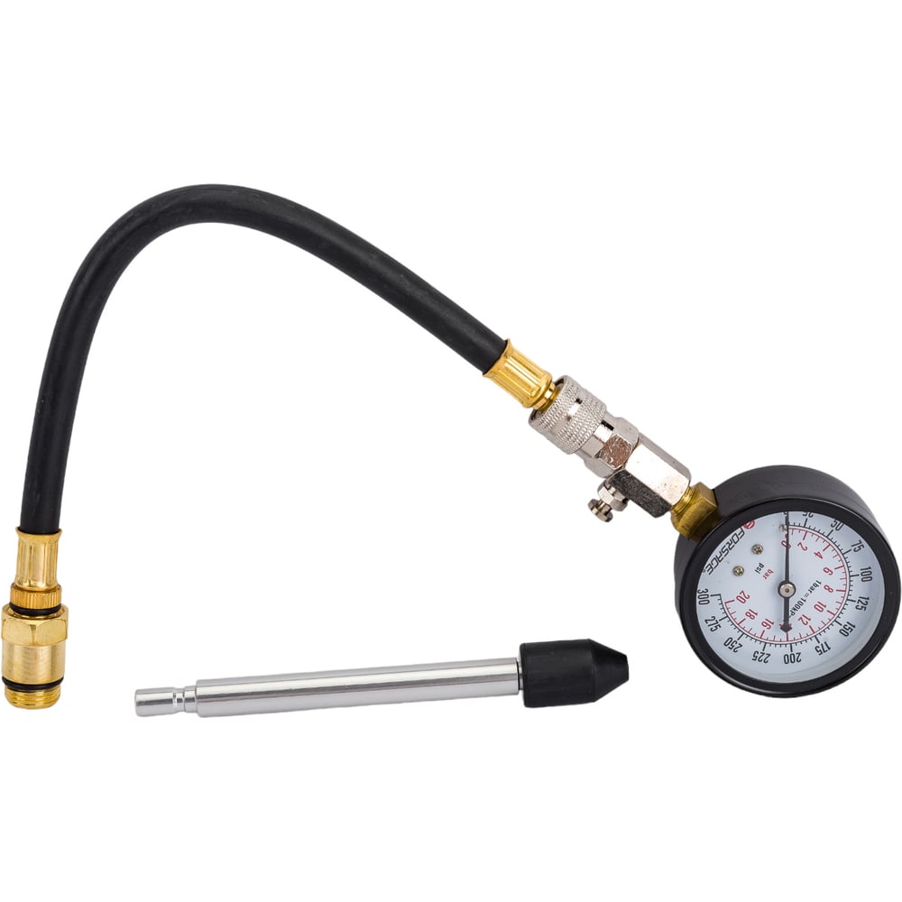 Индикатор компрессии бензиновый с длинным наконечником и шлангом ...