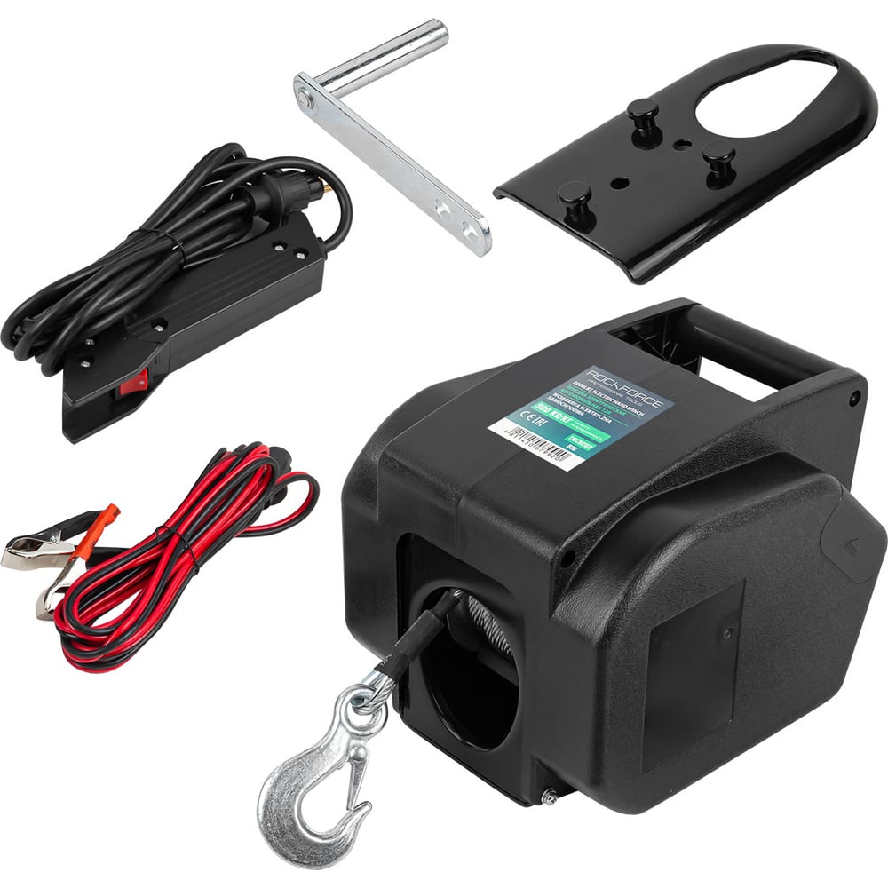 Лебедка электрическая автомобильная Rockforce 12В, 300W, 900кг ...
