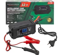 Устройство зарядное импульсное для АКБ с жидкокристаллическим дисплеем Rockforce 12В, автостоп, функция восст.-я, защита от превыш. напряжения и короткого замыкания RF-1206(57847)